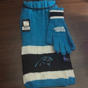 NFL Carolina Panthers Blue and Black Gloves